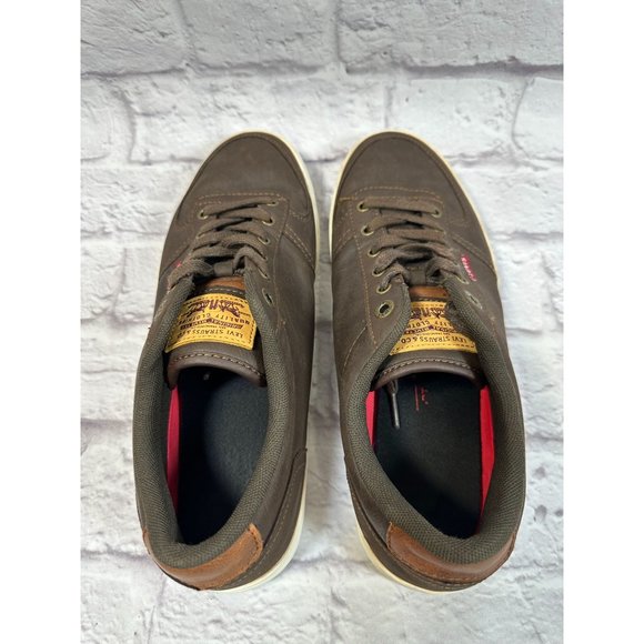Mens Levi Brown Lace up Sneaker Shoe Size 9.5 - Picture 7 of 11